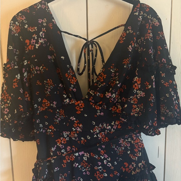 Vici Black Floral Mini Dress - Picture 2 of 5